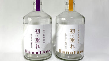青ヶ島でしか飲むことができない 「初垂れ」の販売促進としてラベル リニューアルとPOP作成（2019/12）